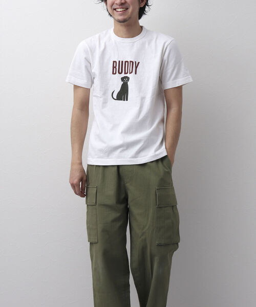 「BARNS OUTFITTERS」 半袖Tシャツ MEDIUM ホワイト メンズ_画像7
