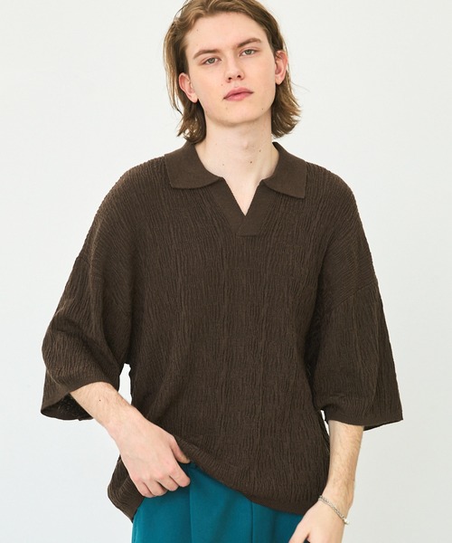 「EMMA CLOTHES」 半袖ポロシャツ L ブラック メンズ_画像2