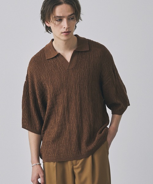 「EMMA CLOTHES」 半袖ポロシャツ L ブラック メンズ_画像4