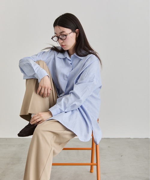 NUJOH ブラウス シャツ Oversized Stripe Shirt / オーバーサイズ NUJOH ブラウス シャツ Oversized Stripe Shirt / オーバーサイズ