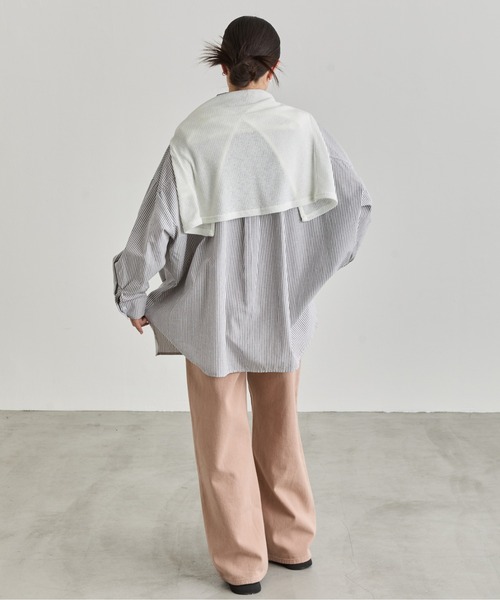 NUJOH ブラウス シャツ Oversized Stripe Shirt / オーバーサイズ NUJOH ブラウス シャツ Oversized Stripe Shirt / オーバーサイズ