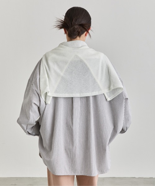 NUJOH ブラウス シャツ Oversized Stripe Shirt / オーバーサイズ