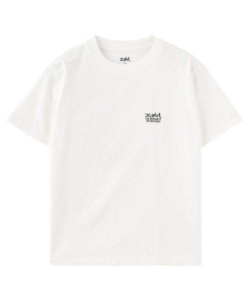 X-girl（エックスガール） tシャツ 半袖 ROSE AND LOGO S/S TEE