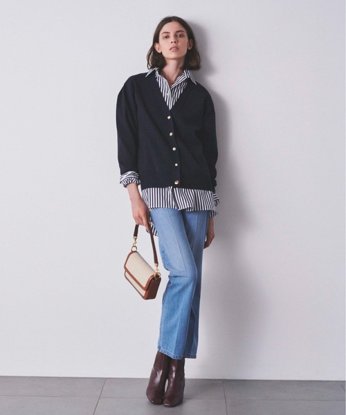 「Mila Owen」 ニットカーディガン 1 ネイビー レディース_画像5