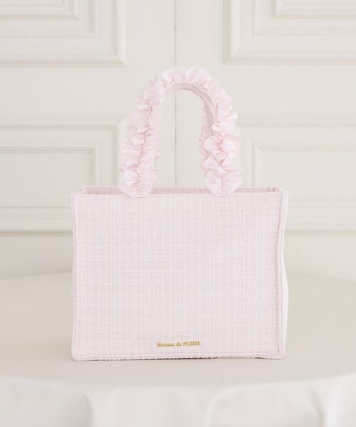 Maison de FLEUR（メゾンドフルール） トートバッグ ツイードフリル