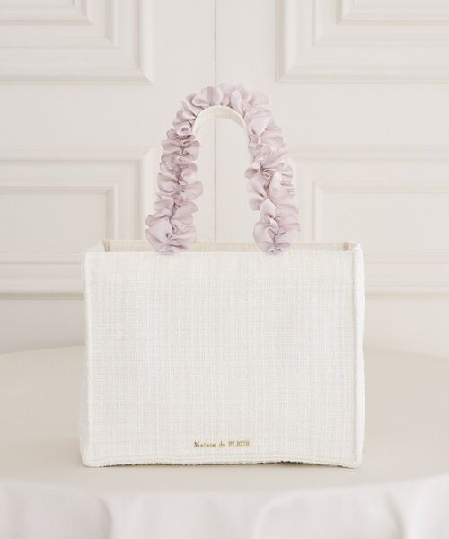 Maison de FLEUR（メゾンドフルール） トートバッグ ツイードフリル