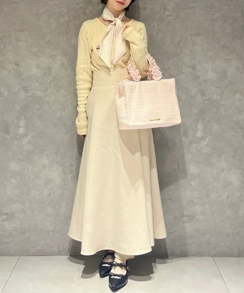 Maison de FLEUR（メゾンドフルール） トートバッグ ツイードフリル