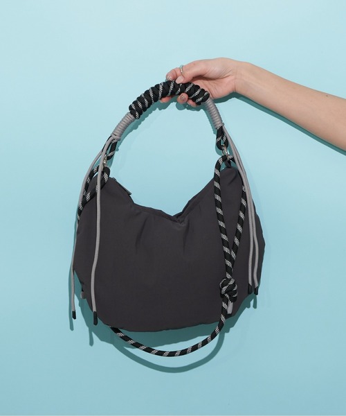 ショルダーバッグ バッグ :「WEB限定」撥水ナイロンハーフムーン2WAYBAG レディース メンズの画像