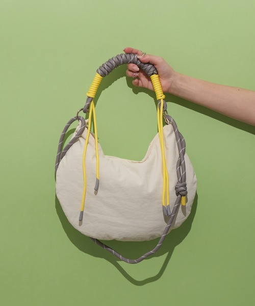 ショルダーバッグ バッグ :「WEB限定」撥水ナイロンハーフムーン2WAYBAG レディース メンズの画像