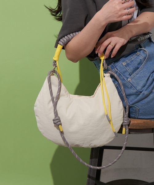 ショルダーバッグ バッグ :「WEB限定」撥水ナイロンハーフムーン2WAYBAG レディース メンズの画像