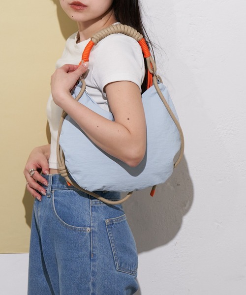 ショルダーバッグ バッグ :「WEB限定」撥水ナイロンハーフムーン2WAYBAG レディース メンズの画像