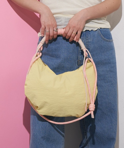 ショルダーバッグ バッグ :「WEB限定」撥水ナイロンハーフムーン2WAYBAG レディース メンズの画像