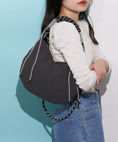 ショルダーバッグ バッグ :「WEB限定」撥水ナイロンハーフムーン2WAYBAG レディース メンズの画像