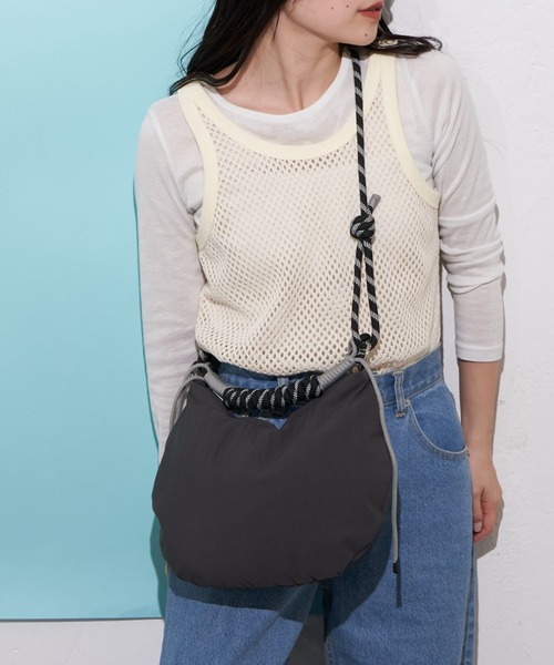 ショルダーバッグ バッグ :「WEB限定」撥水ナイロンハーフムーン2WAYBAG レディース メンズの画像