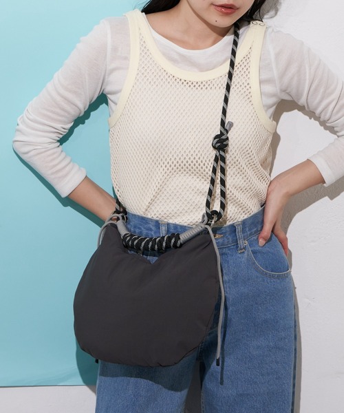 ショルダーバッグ バッグ :「WEB限定」撥水ナイロンハーフムーン2WAYBAG レディース メンズの画像