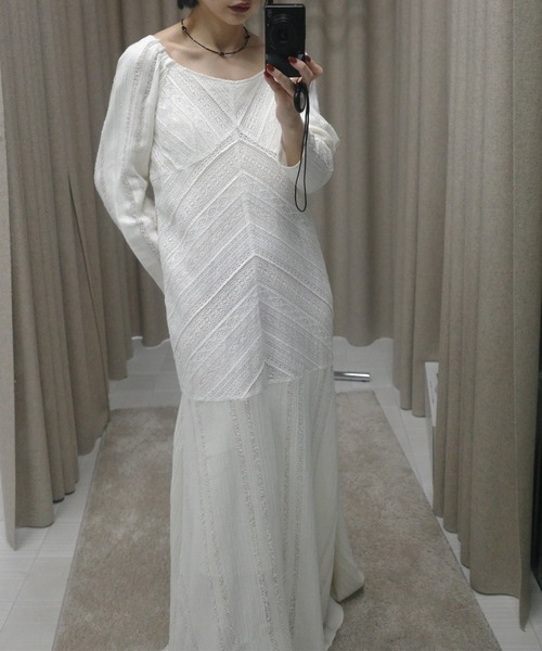 Ameri（アメリ） ドレス 2WAY CRAFT MIX LACE DRESS : ZOZOTOWN Yahoo