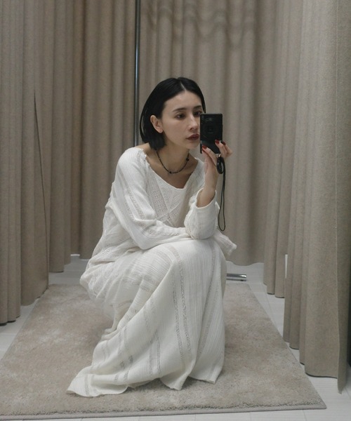 Ameri（アメリ） ドレス 2WAY CRAFT MIX LACE DRESS : ZOZOTOWN Yahoo