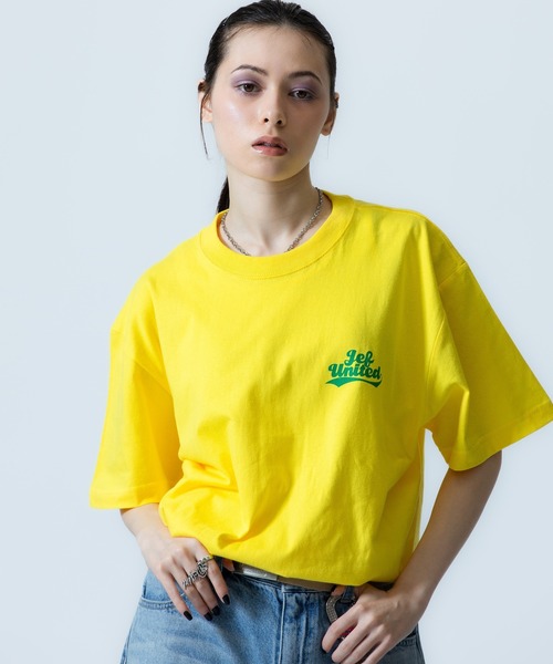 【ビンテージ】JEF UNITED イエロー Tシャツ Mサイズ【長袖】 tシャツ JEF ICL WE FAN GOODS S/S TEE/ジェフユナイテッド市原・千葉