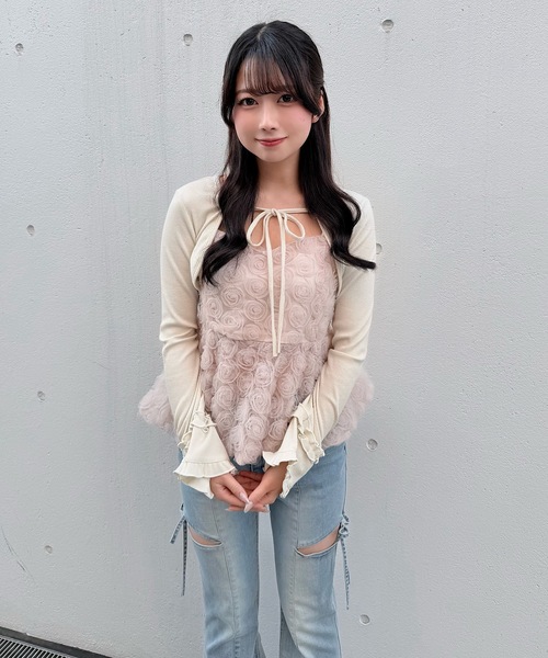 「NOMAE」 キャミソールブラウス FREE ピンク レディース_画像9
