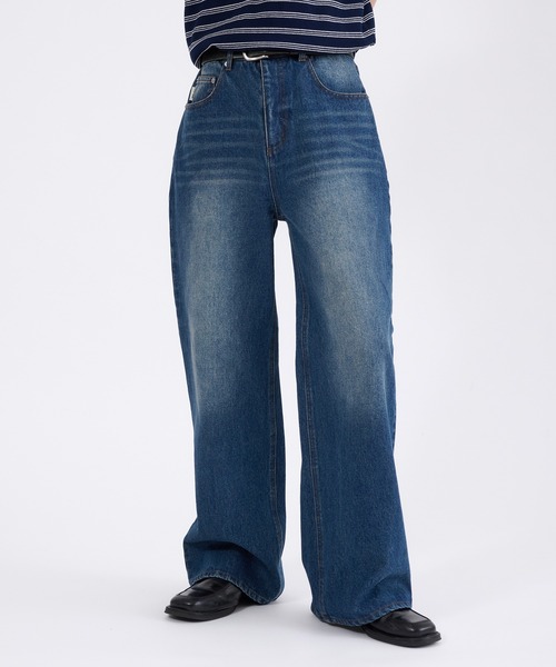 Perushu ジーンズ VINTAGE WASHED BOOTSCUT DENIM/ヴィンテージ