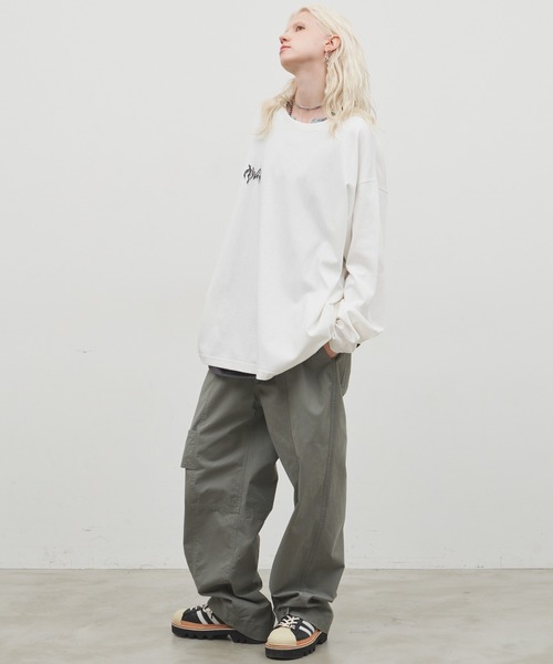 「AIVER」 パンツ LARGE ライトパープル メンズ_画像5