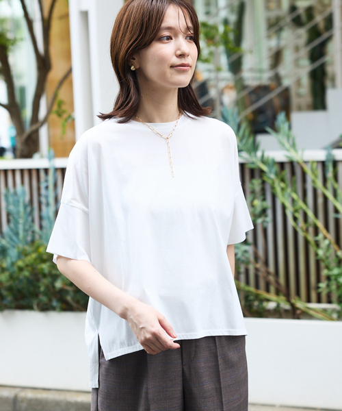 「abahouse mavie」 半袖Tシャツ フリー ホワイト レディース_画像3
