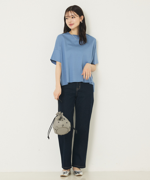 「abahouse mavie」 半袖Tシャツ フリー ホワイト レディース_画像7