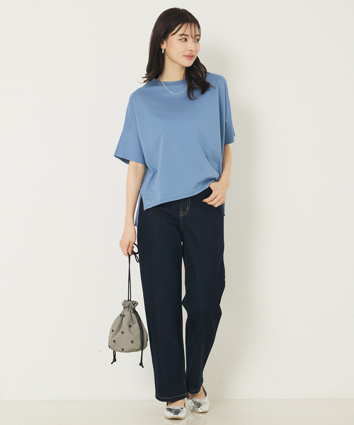 「abahouse mavie」 半袖Tシャツ フリー ホワイト レディース_画像8