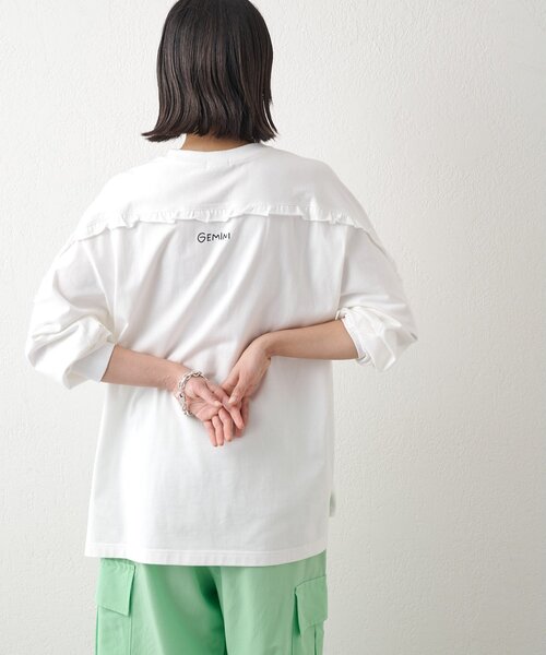 Whim Gazette（ウィム ガゼット） tシャツ 「GEMINI」 バックフリル
