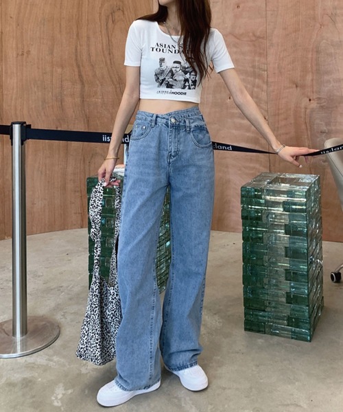 「meJane」 デニムパンツ L ブルー レディース_画像3