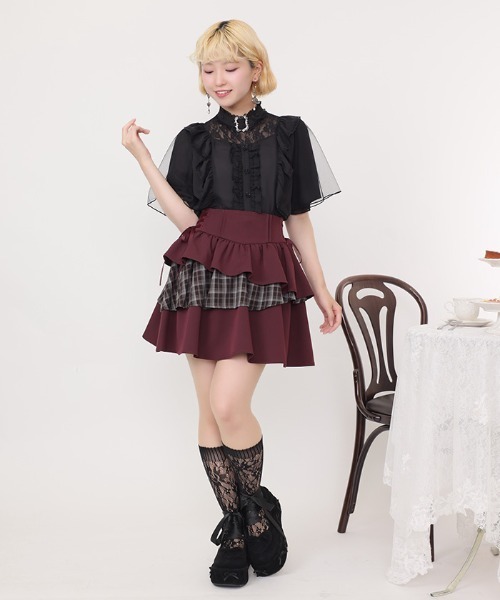 イレヘムティアードスカート axes femme POETIQUE スカート イレヘムティアードミニスカート