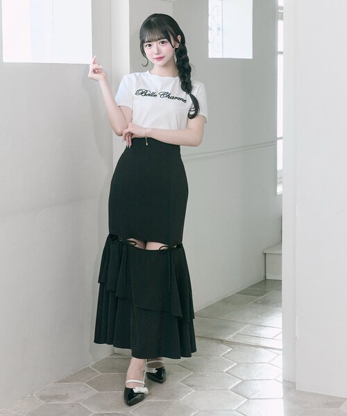 「Belle Charme」 半袖Tシャツ FREE オフホワイト レディース_画像3