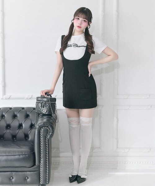 「Belle Charme」 半袖Tシャツ FREE オフホワイト レディース_画像6