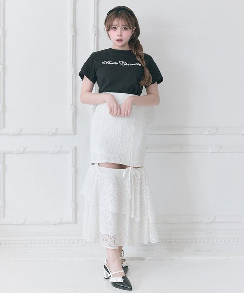 「Belle Charme」 半袖Tシャツ FREE オフホワイト レディース_画像9