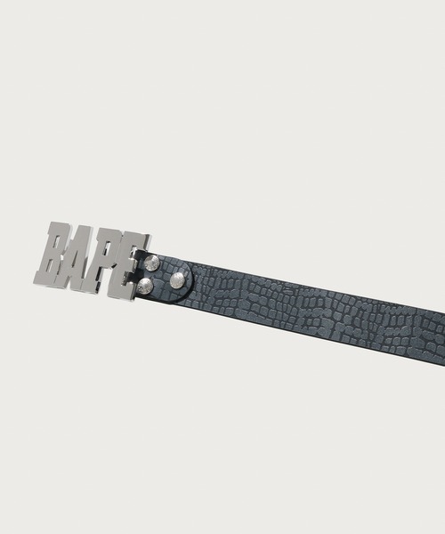 A BATHING APE（アベイシングエイプ） ベルト CROC PATTERN LEATHER