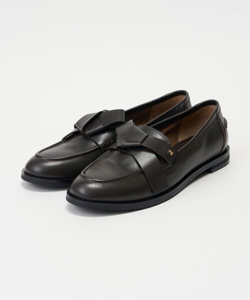 LANVIN en Bleu ローファー レザーリボンローファー レディース