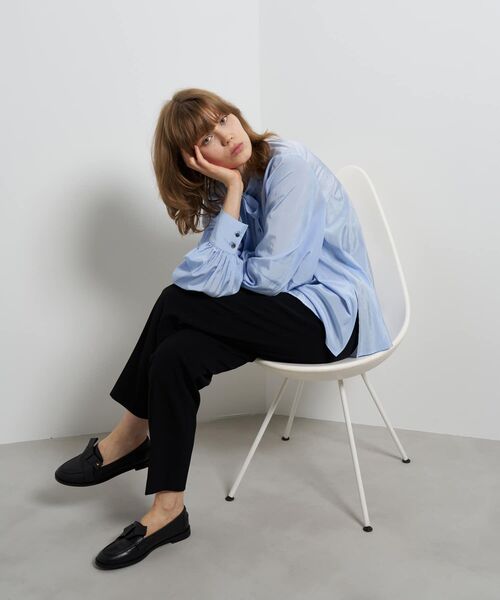 LANVIN en Bleu ローファー レザーリボンローファー レディース