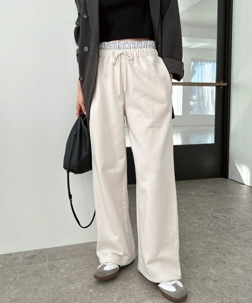 「Freesia by andme」 スウェットパンツ FREE 杢グレー レディース_画像6