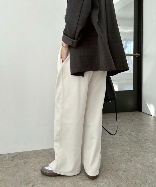 「Freesia by andme」 スウェットパンツ FREE 杢グレー レディース_画像9