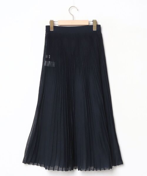 「ZUCCa」 プリーツスカート M ネイビー レディース_画像2