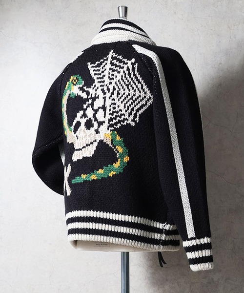 HOUSTON（ヒューストン） カーディガン COWICHAN SWEATER（SKULL