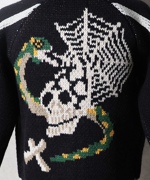 HOUSTON（ヒューストン） カーディガン COWICHAN SWEATER（SKULL