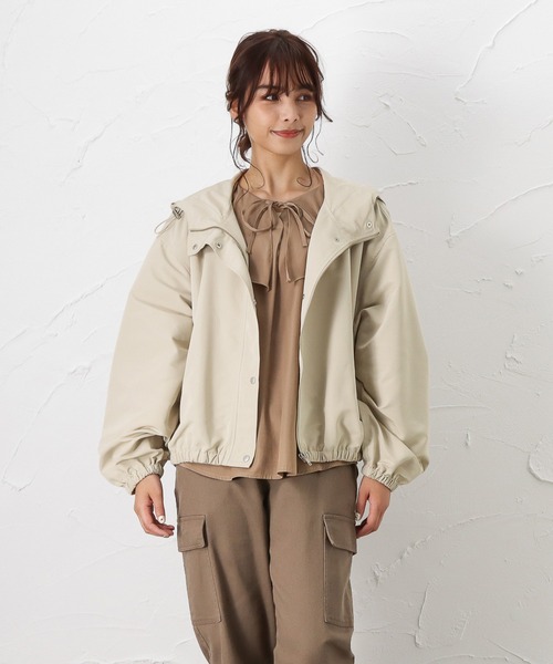 howdy.ベージュ　パーカー 〇HOWDY. 〇新品未使用 Howdy Marie パーカー ショート丈 マウンテンパーカー : ZOZOTOWN