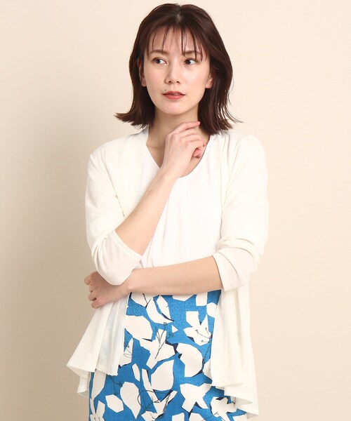 カーディガン 「洗える/日本製」ミクリジャージ フレアカーディガン レディース COUP DE CHANCE｜【洗える/日本製】ミクリジャージ フレア