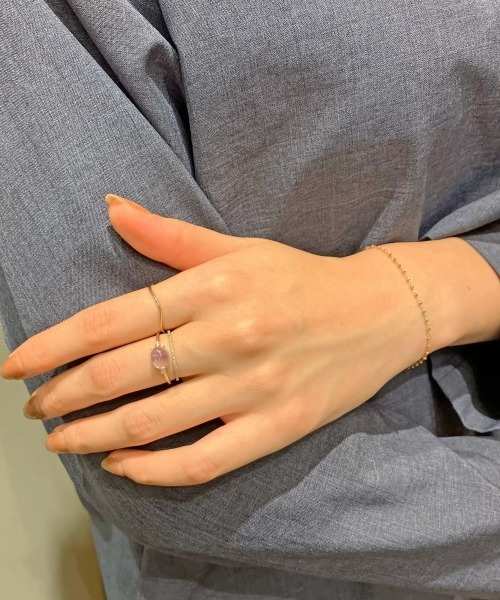 ete エテ　K10 レイヤード ウェーヴ リング　イエローゴールド　7号　指輪 レイヤード］K10YG ダイヤモンド リング（721185） ｜ women