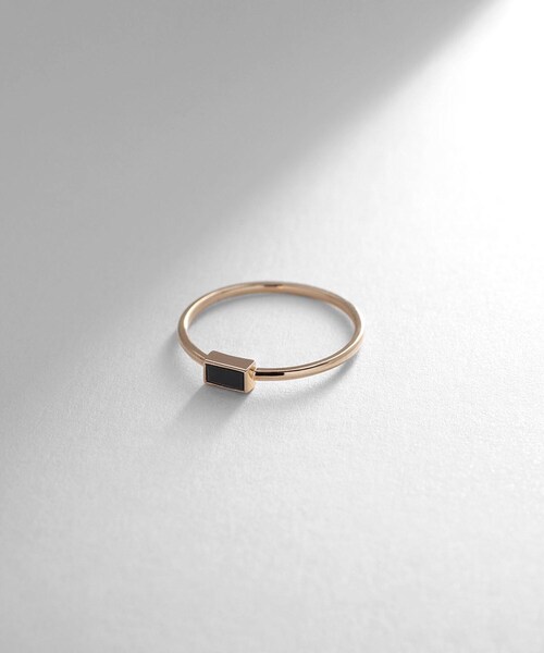 【美品】COCOSHNIK k10 バケットカットリング K10ダイヤモンド バゲットカットスリット リング（リング