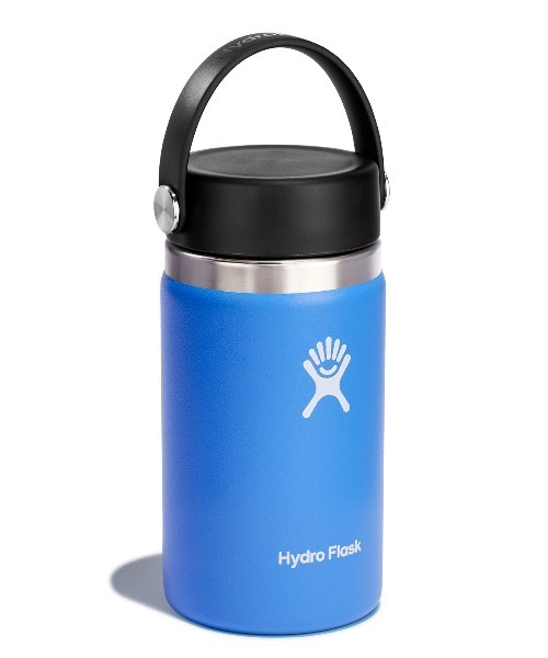 Hydro Flask 水筒 355ml ホワイト/ブラック Hydro Flask ワイドマウス 12oz ホワイト・ブラック