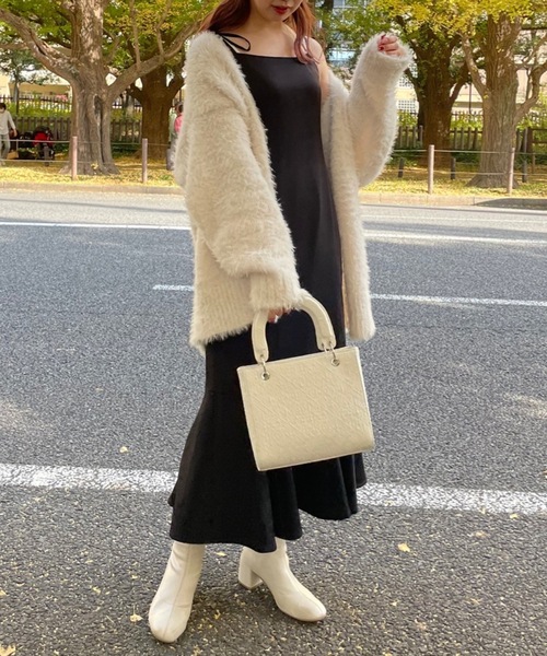 ワンピース 大人可愛い 着丈調節可能 肩リボンマーメイドキャミワンピース Zozotown Yahoo 店 通販 Yahoo ショッピング