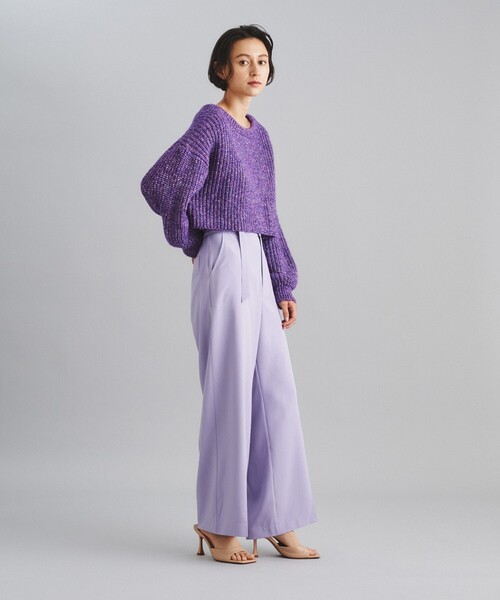 GRACE CONTINENTAL パンツ ベルテッドワイドパンツ レディース