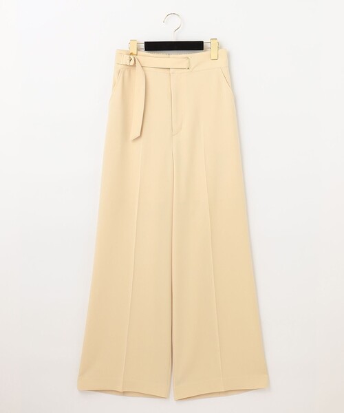 GRACE CONTINENTAL パンツ ベルテッドワイドパンツ レディース